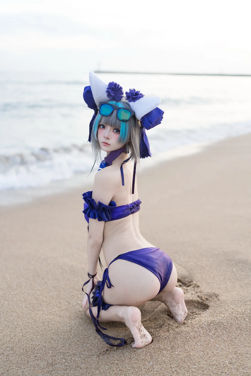 九柒喵 - No.039 碧蓝航线·柴郡泳装 [26P-194MB] tg@simisebaisi 【丝足阁】026.webp